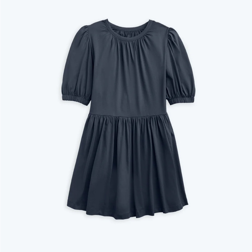 Summersalt The Luxe 100% Pima Cotton Puff-Sleeve Mini Dress Size S/M NWT